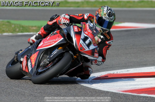 2008-05-11 Monza 0671 Superbike - Warm Up - Troy Corser - Yamaha YZF-R1